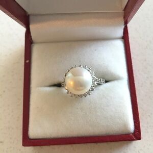COPY - Per Luna silver band pearl ring